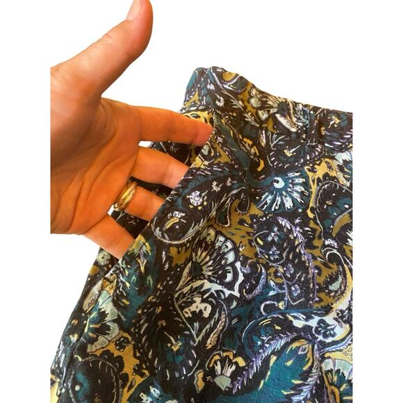 Tasso Elba Men's Linen Paisley Floral Chino Shorts Size 42 Multicolor Vacation - Picture 8 of 14